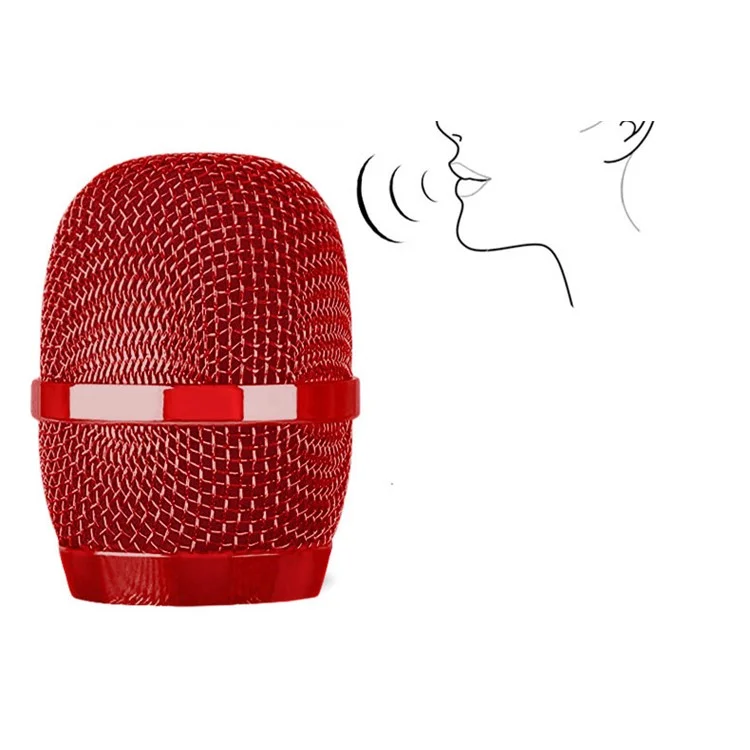 Q8 5W Cellphone Wireless Bluetooth  Karaoke KTV Singing Microphone Recorder, Support Android iOS - Red
