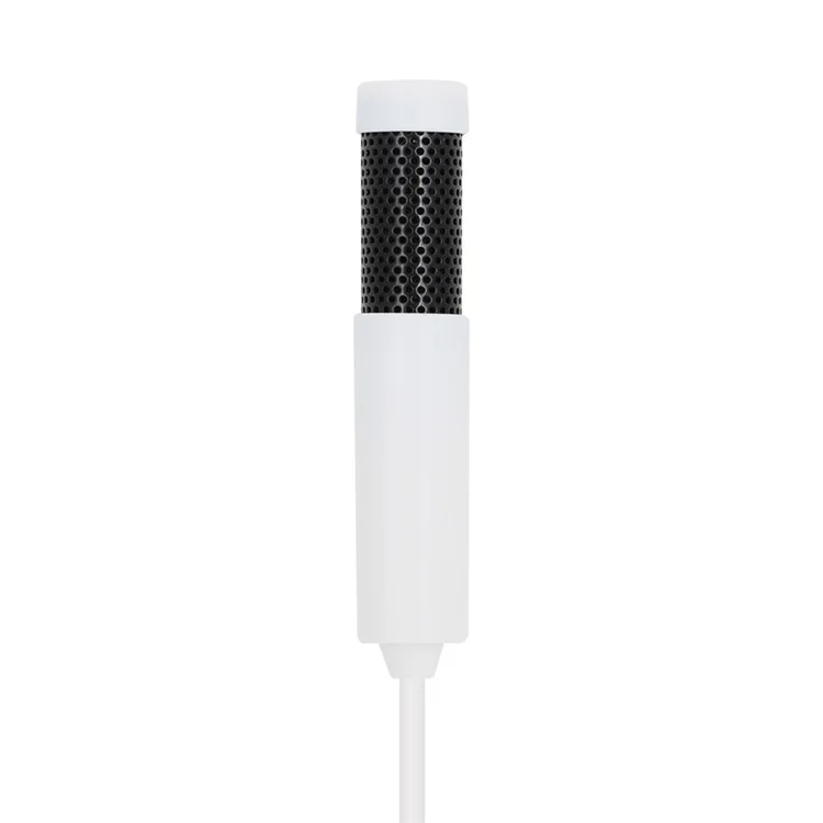 Yanmai SF-555 Computer PC 3.5 mm Mini Microphone Pour Enregistrement Sonore Audio, Conférence Vidéo, Discours - Blanche