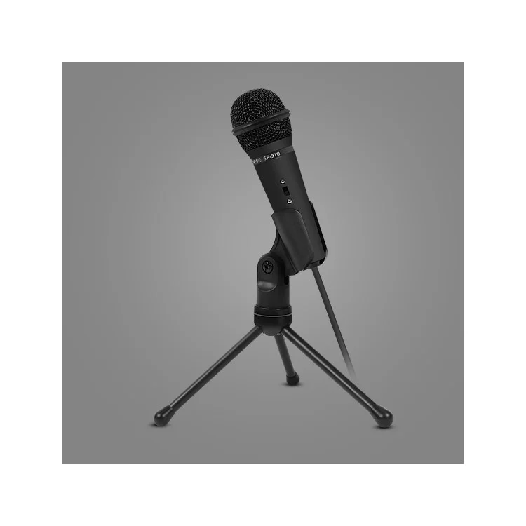 YANMAI SF-910 3.5mm Professional Condenser Microphone with Tripod Stand for PC - Black