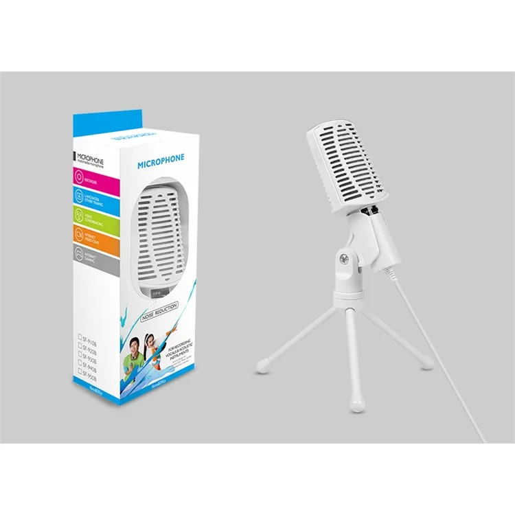 YANMAI SF-940 Professional Condenser 3.5mm Microphone with Tripod Stand for Audio Sound Recording, Video Conference, Speech