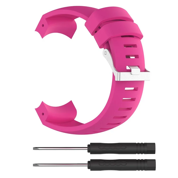 Flexible Silicone Watch Strap Replacement for Suunto Core Alu Black - Rose