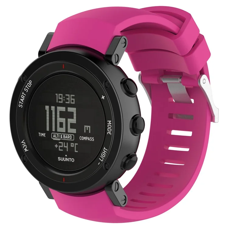 Flexible Silicone Watch Strap Replacement for Suunto Core Alu Black - Rose