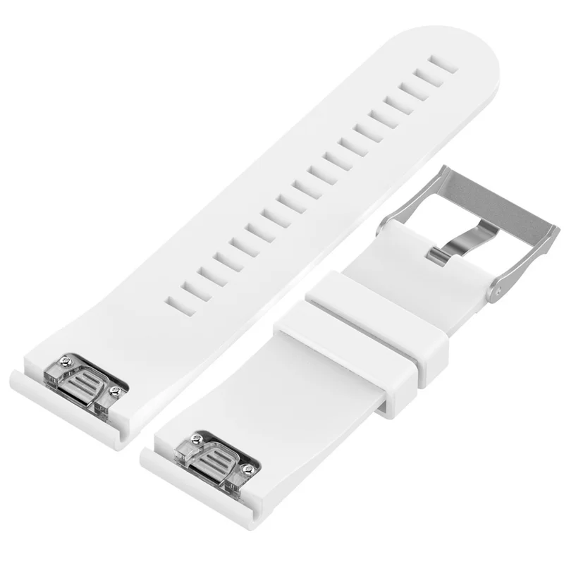 26mm Silicone Watch Strap for Garmin Fenix 6X / Fenix 5X / Fenix 3 HR / Quatix 3 / D2, Soft Adjustable Wristband - White