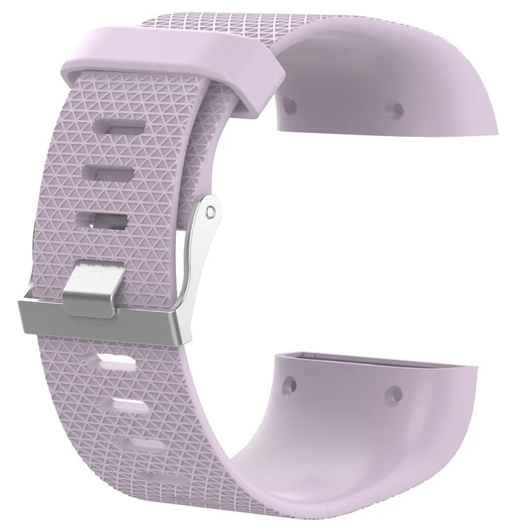 TPE Soft Watch Strap Replacement with Installation Tools for Fitbit Surge - Light Purple, Size: S