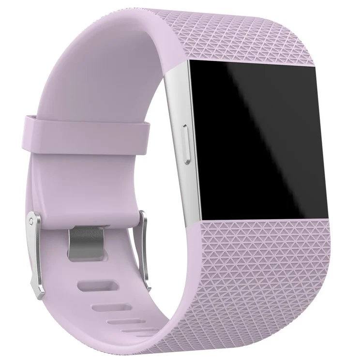 TPE Soft Watch Strap Replacement with Installation Tools for Fitbit Surge - Light Purple, Size: S