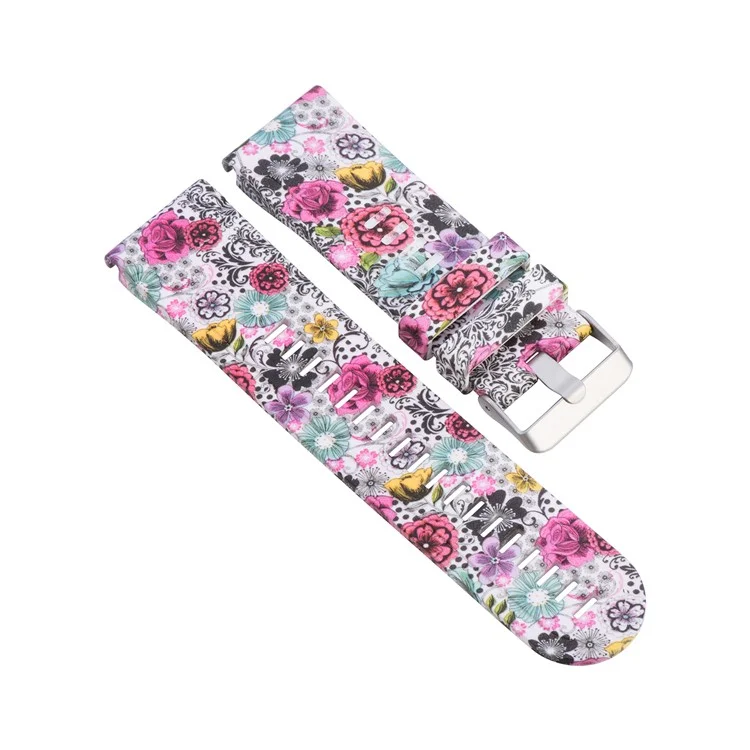 26mm Silicone Watch Band Bracelet Strap for Garmin Fenix3 Quatix 3 Fenix 5X Fenix 3 HR Smart Watch - Colorful Flowers