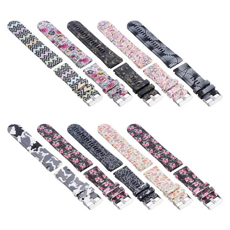 26mm Silicone Watch Band Bracelet Strap for Garmin Fenix3 Quatix 3 Fenix 5X Fenix 3 HR Smart Watch - Colorful Flowers