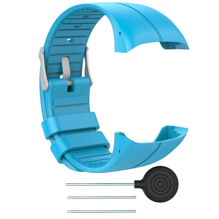 For Polar M400/M430/M200 Flexible Silicone Watch Strap Adjustable Wrist Band Replacement - Blue