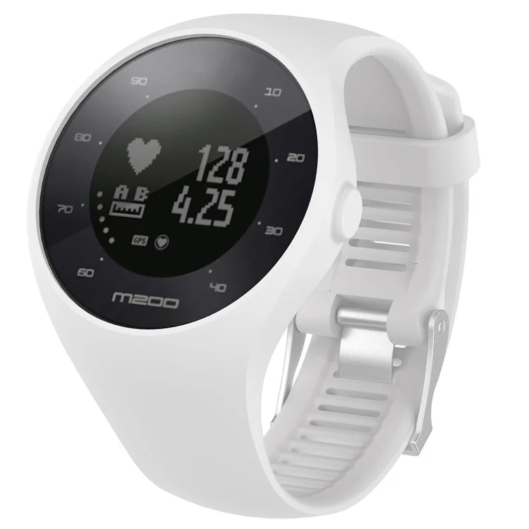 Reemplazo de la Banda de Reloj de Pulsera de Silicona Suave Para Polar M200 - Blanco