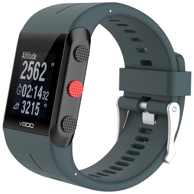 Soft Wrist Watch Silicone Strap Replacement for Polar V800 GPS Sports Watch - Blackish Green