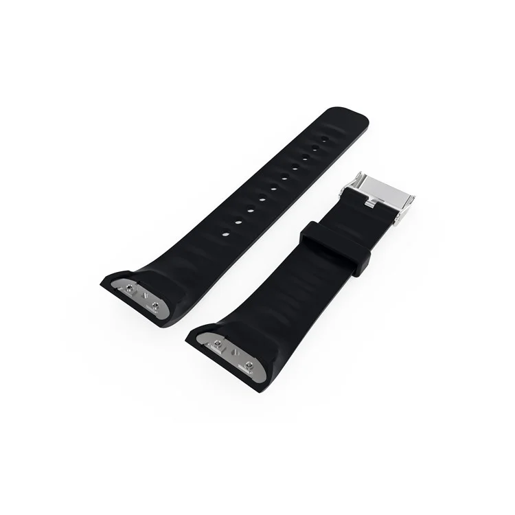 Replacement Silicone Men Watch Strap for Samsung Galaxy Gear Fit 2 Pro - Black