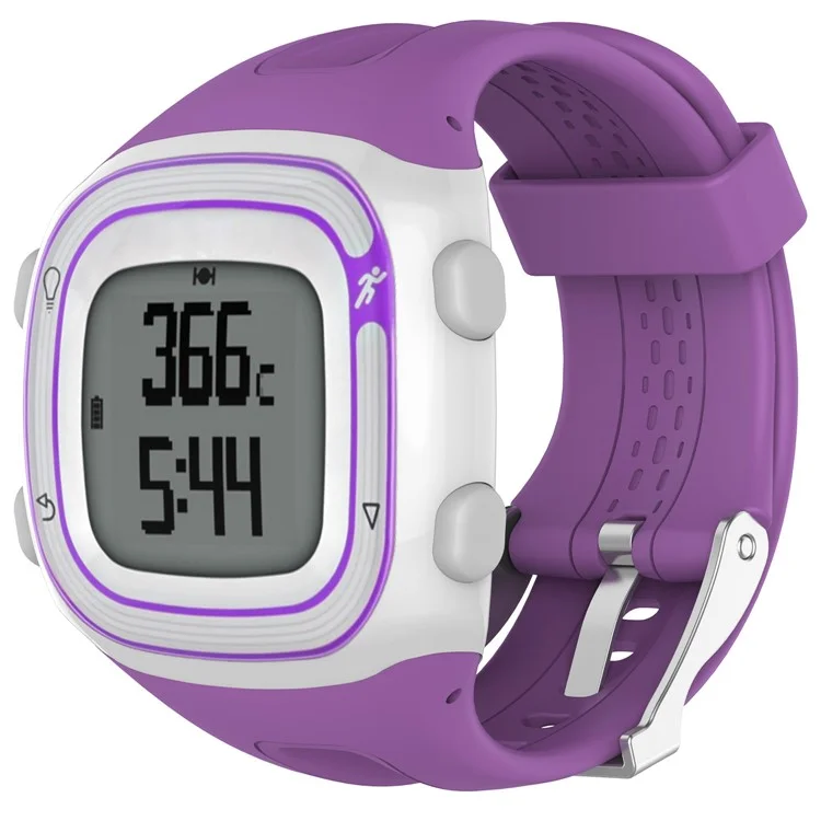 SILICONE Soft Slim Watch-Band Mit Installationstools Für Garmin Forerunner 10 / Forerunner 20. - Lila