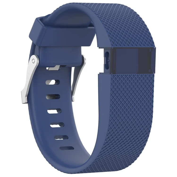 For Fitbit Charge HR Soft Silicone Wrist Watch Band Strap Replacement - Dark Blue / Size: S