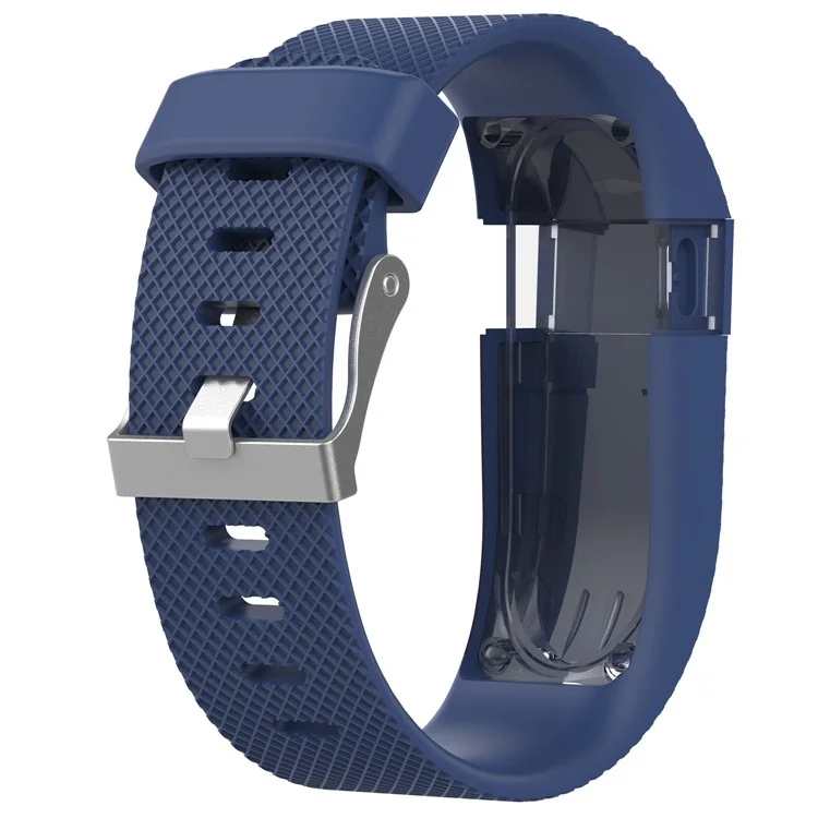 For Fitbit Charge HR Soft Silicone Wrist Watch Band Strap Replacement - Dark Blue / Size: S