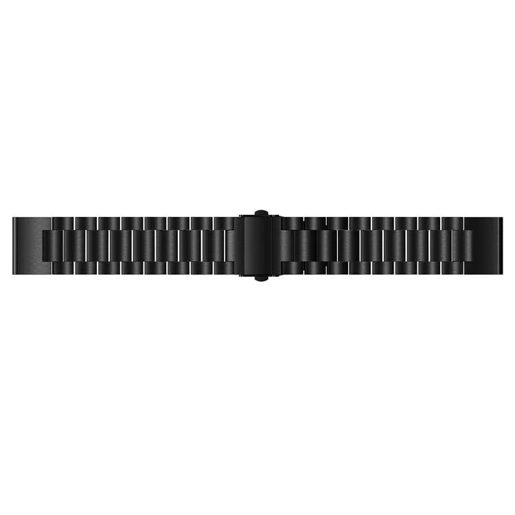 Pour Garmin Fenix ​​5 / Forerunner 935 22mm Bande De Montre En Acier Inoxydable 22mm Pliant Player Strap De Poignet - Noir