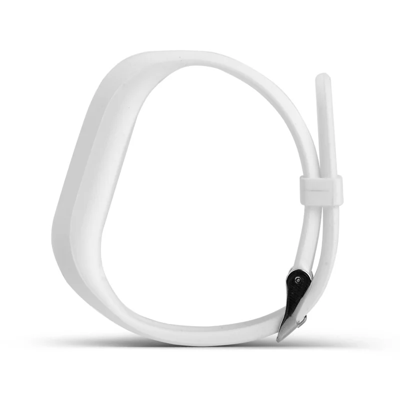 For Garmin Vivofit 3 Soft Silicone Watch Band Adjustable Replacement Strap - White