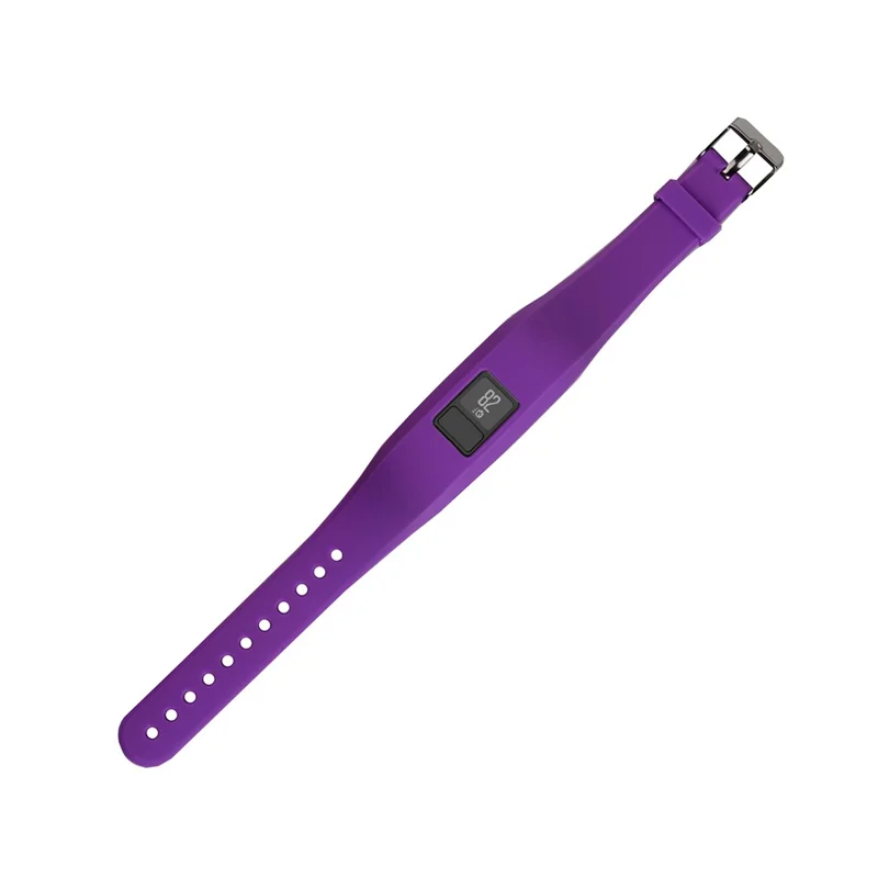 For Garmin Vivofit 3 Soft Silicone Watch Band Adjustable Replacement Strap - Purple