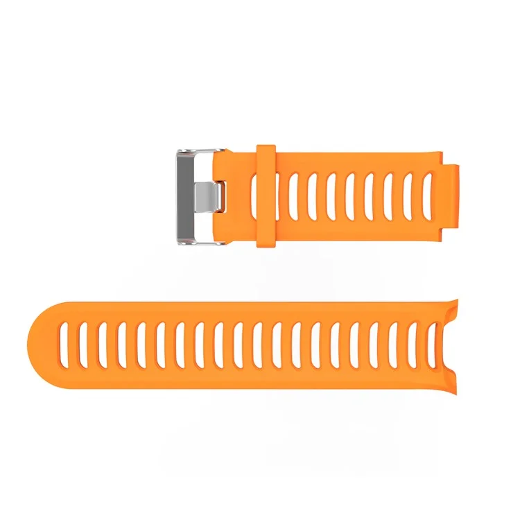 Metal Buckle Flexible Silicone Replacement Watch Band with Installment Tool Kit for Garmin Forerunner 910XT - Orange