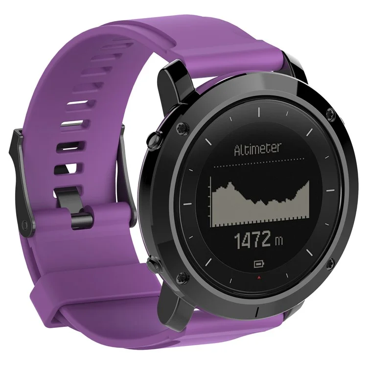 Silicone Watch Sports Band for Suunto Traverse with Spring Bars and Tool - Purple