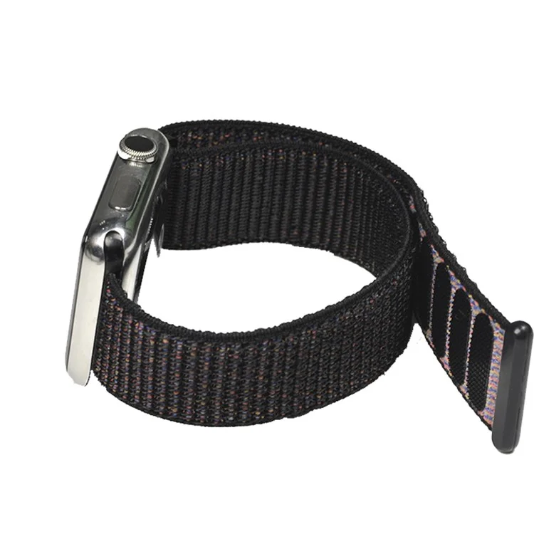 XINCUCO Nylon Velcro Closure Wrist Watch Strap for Apple Watch Series 3/2/1 42mm - Black