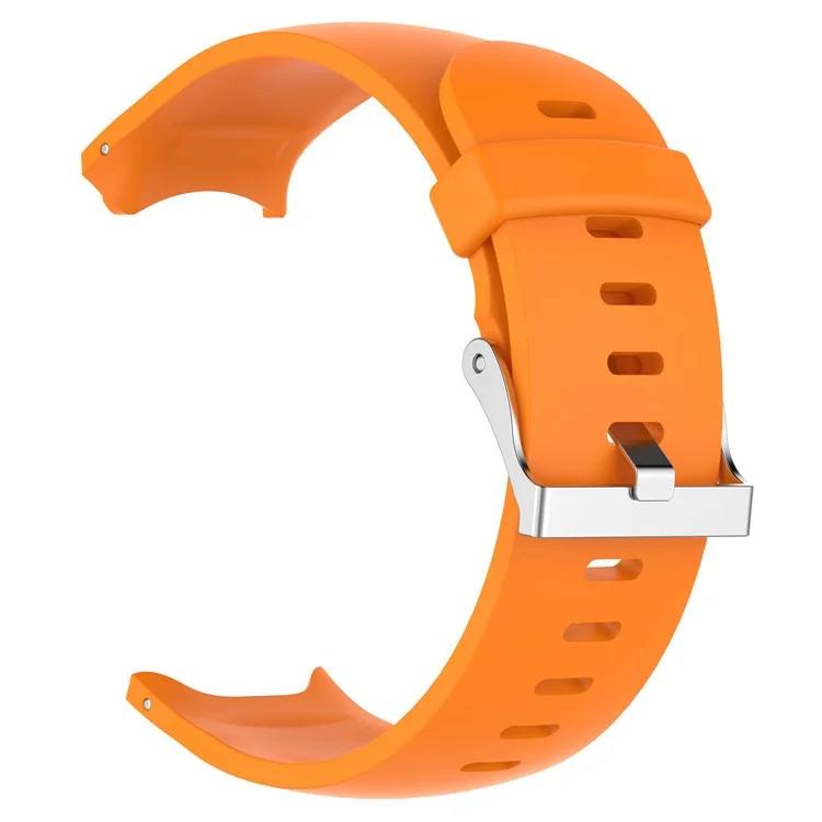 Cinturino in morbido silicone per orologio da polso con barrette a molla e utensile per Garmin Approach S3 - Arancione