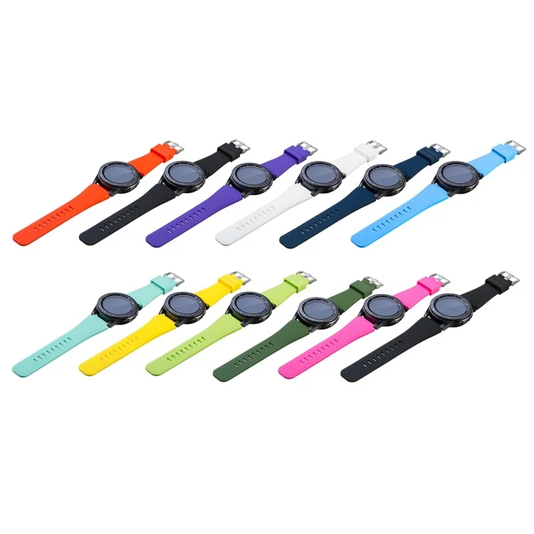 Adjustable Replacement Silicone Wrist Band for Samsung Gear S3 Frontier / S3 Classic / Fossil Q MARSHAL Gen2 - Rose