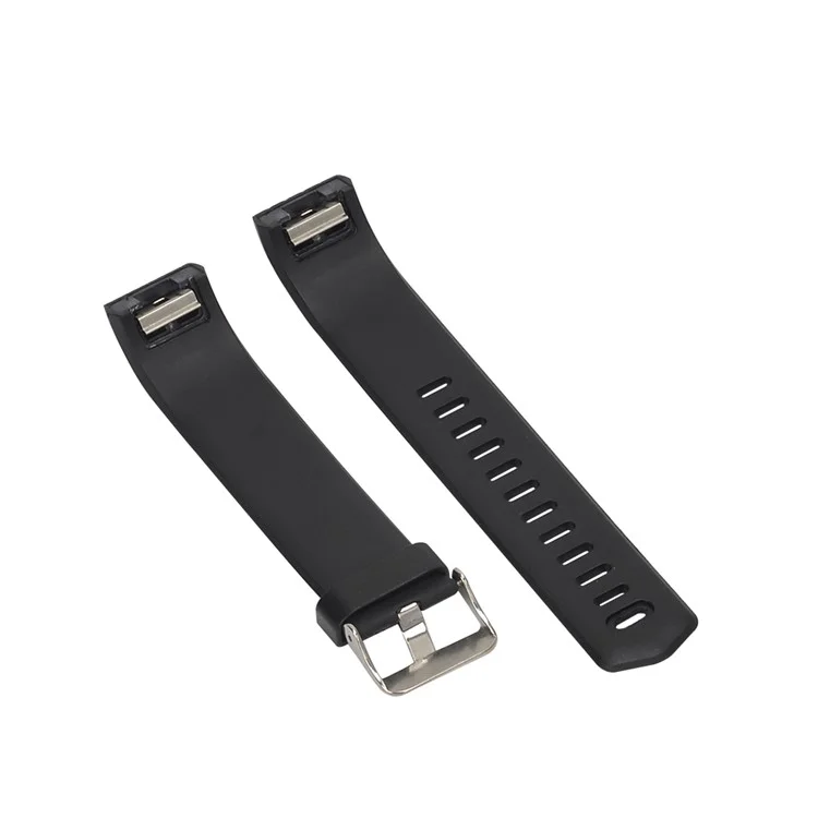 3D Rhombus Texture Silicone Wrist Strap for Fitbit Charge 2 - Black