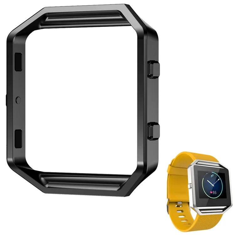 316 Quadro De Relógio De Aço Inoxidável Para Fitbit Blaze - Preto