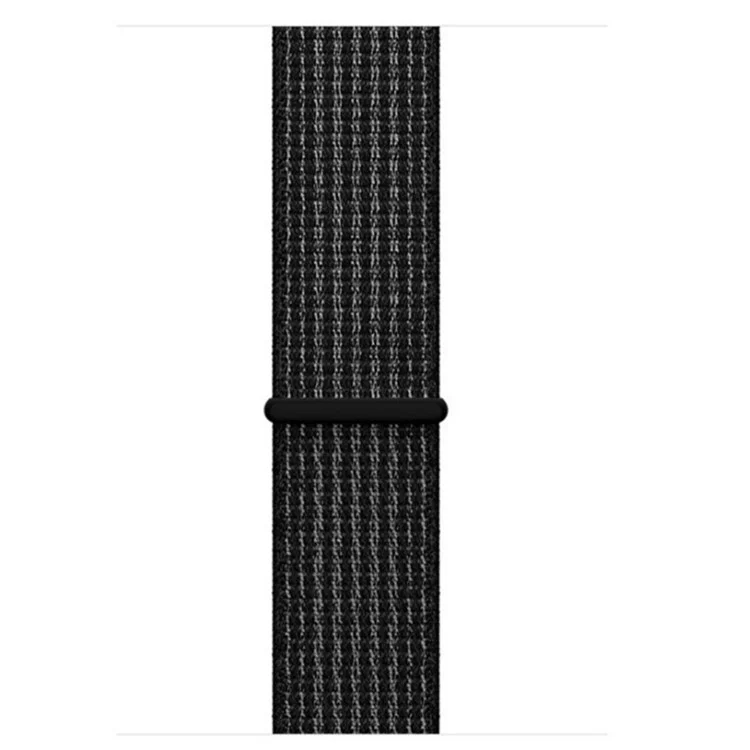 Sport Loop Nylon Watch Band Adjustable Velcro Tape Watch Strap for Apple Watch Series 3/2/1 38mm - Black