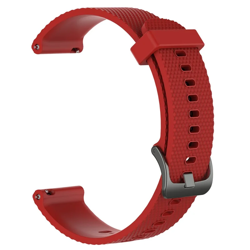 For Garmin Vivoactive 3/Vivomove HR Sport 20mm Adjustable Silicone Watch Band Replacement Strap (9.1+10.7cm) - Red
