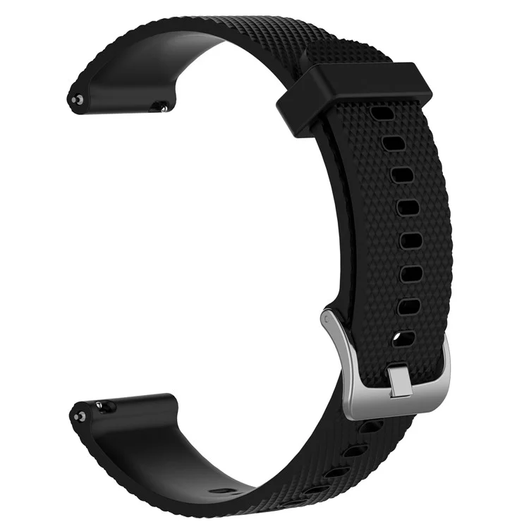 Weiches Silikonuhrarmband für Garmin Vivoactive 3/Vivomove HR, Smartwatch-Armband-Ersatz (12,3+10,5 cm) - Schwarz