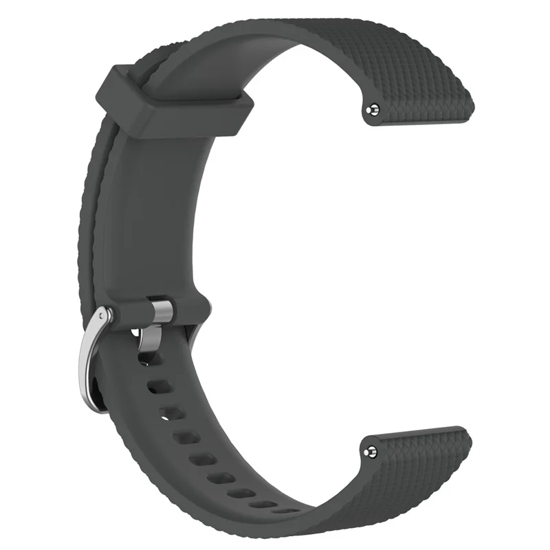 Soft Silicone Watch Strap Band for Garmin Vivoactive 3/Vivomove HR, Smart Watch Band Replacement (12.3+10.5cm) - Grey