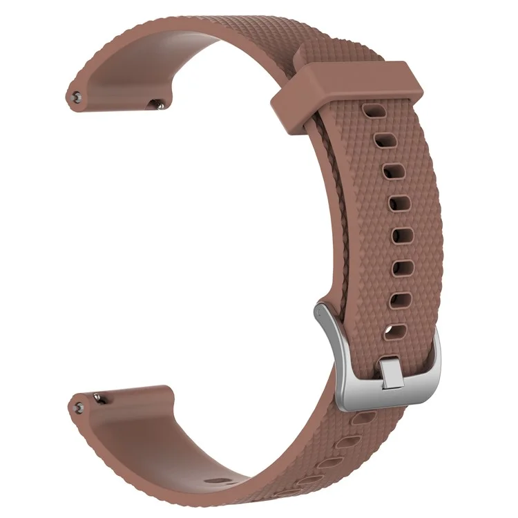 Soft Silicone Watch Sports Strap for Garmin Vivoactive 3/Vivomove HR, Smart Watch Band Replacement (12.3+10.5cm) - Brown