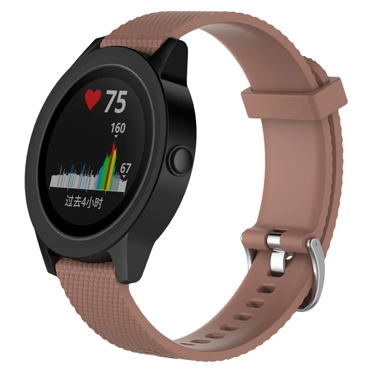 Мягкий силиконовый спортивный ремешок для часов Garmin Vivoactive 3/Vivomove HR, сменный ремешок для смарт-часов (12,3 + 10,5 см) - коричневый