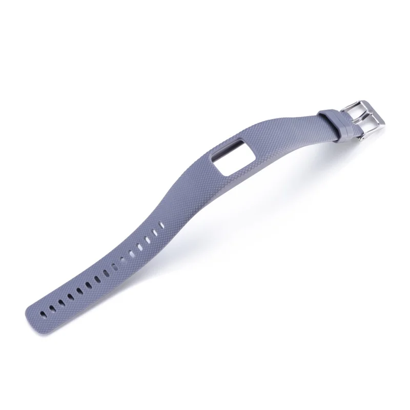Lozenge Texture TPE+TPU Silicone Watch Strap for Garmin VivoFit 4 - Grey