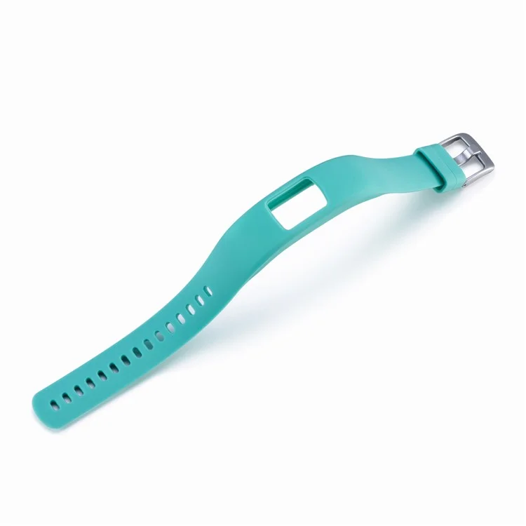 Soft Silicone Watch Band Adjustable Wrist Band Bracelet for Garmin VivoFit 4, Length: 23cm - Cyan