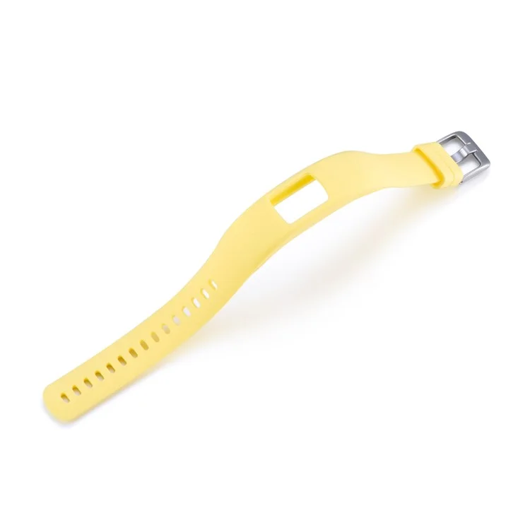 Banda Flexível de Relógio de Pulso de Silicone Flexível Para Garmin Vivofit 4 - Tamanho: S / Amarelo