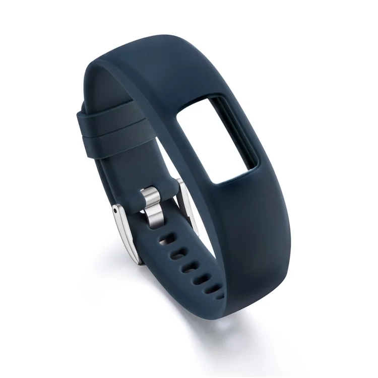Soft Flexible Adjustable Silicone Strap For Garmin Vivofit 4 - Size: S. / Dark Blue