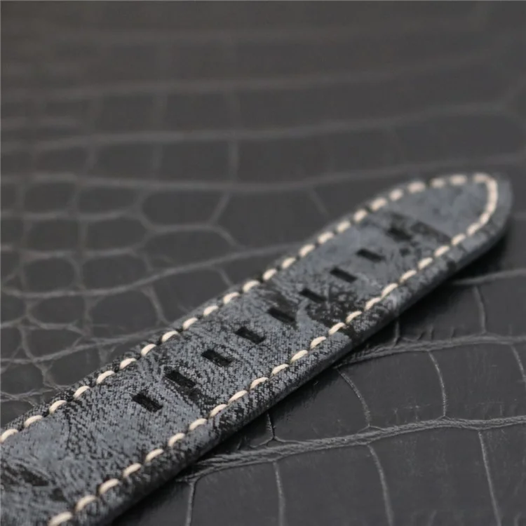 PU Leather Stainless Steel Wrist Watch Strap (20mm) for Fossil Q Venture - Black