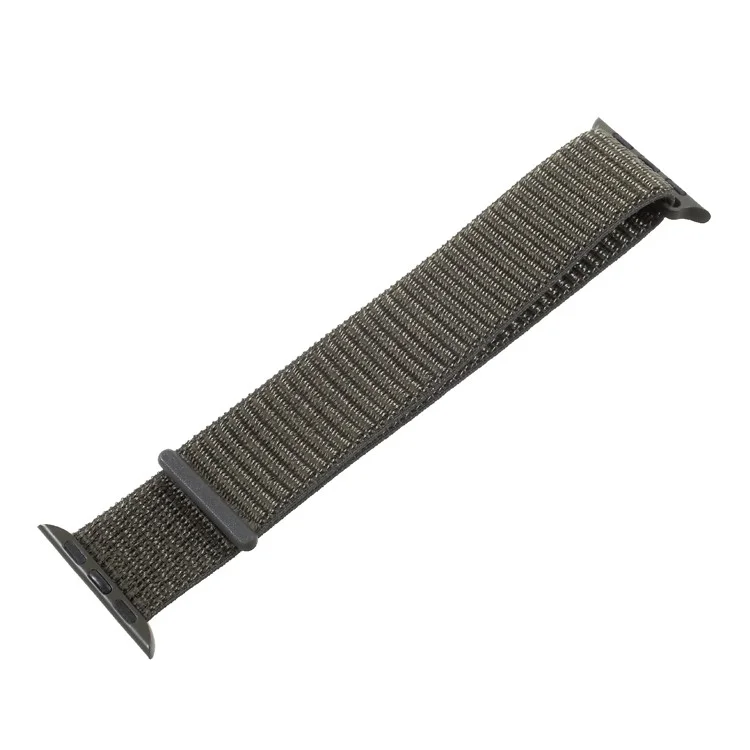 Velcro Magnetic Nylon Watch Strap for Apple Watch Series 3/2/1 42mm - Army Green