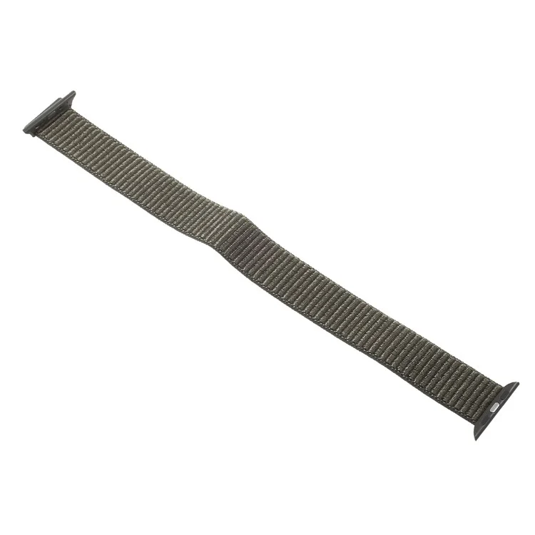 Velcro Magnetic Nylon Watch Strap for Apple Watch Series 3/2/1 42mm - Army Green