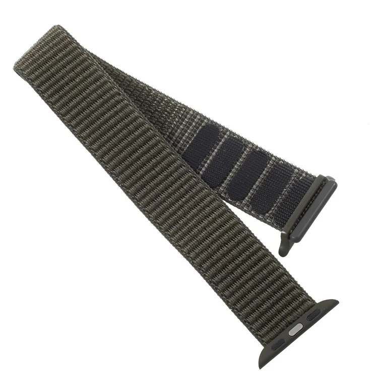 Velcro Magnetic Nylon Watch Strap for Apple Watch Series 3/2/1 42mm - Army Green