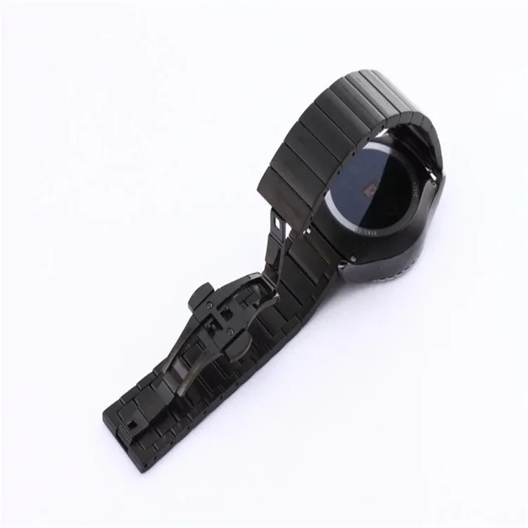 Metal Watch Band with Butterfly Buckle for Huawei Watch 2 - Black