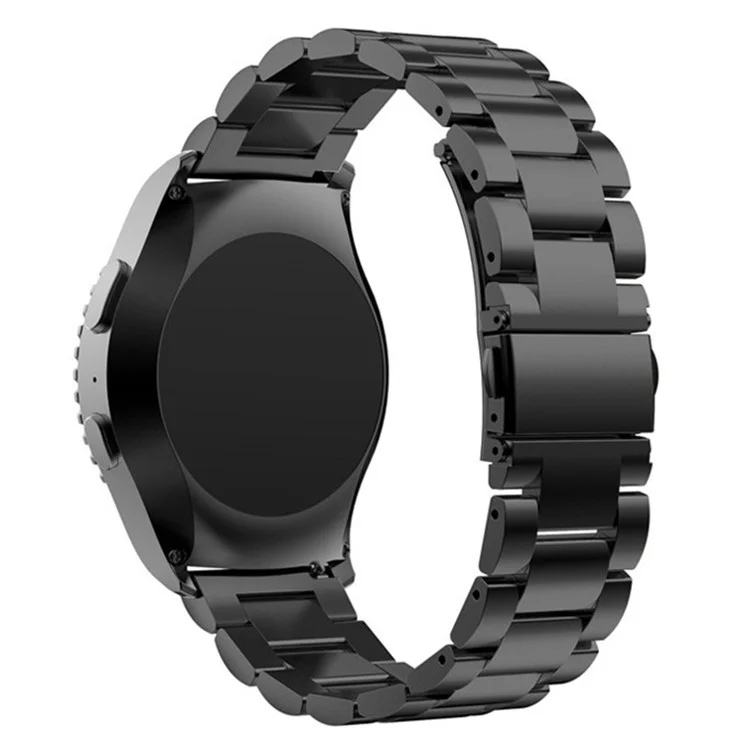 Luxury Three Beads Stainless Steel Metal Strap with Folding Clasp for Huawei Watch 2 - Black
