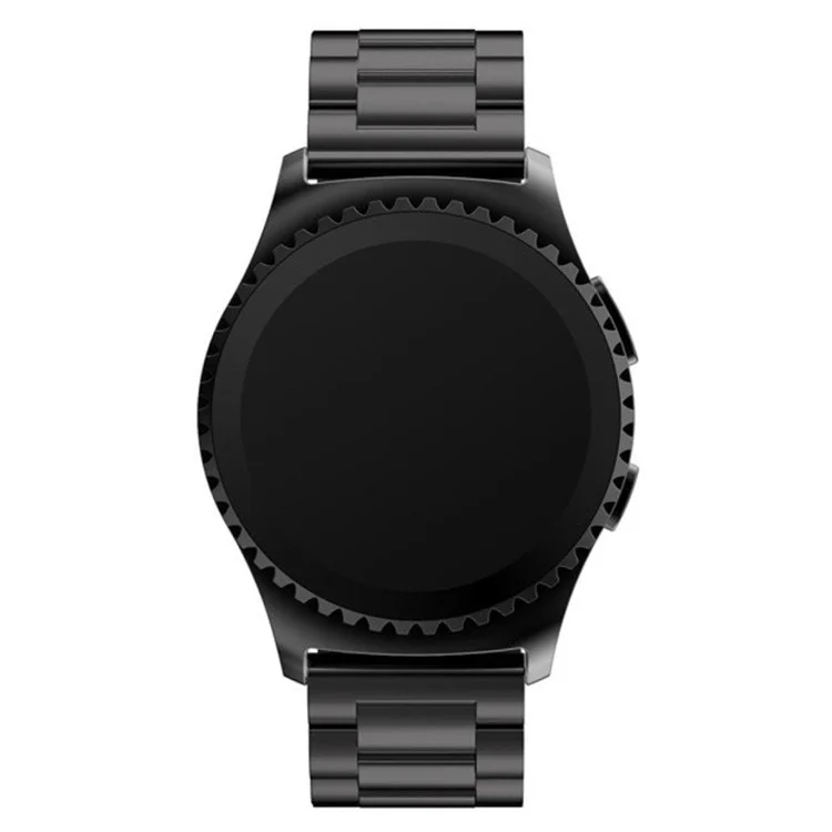 Luxury Three Beads Stainless Steel Metal Strap with Folding Clasp for Huawei Watch 2 - Black