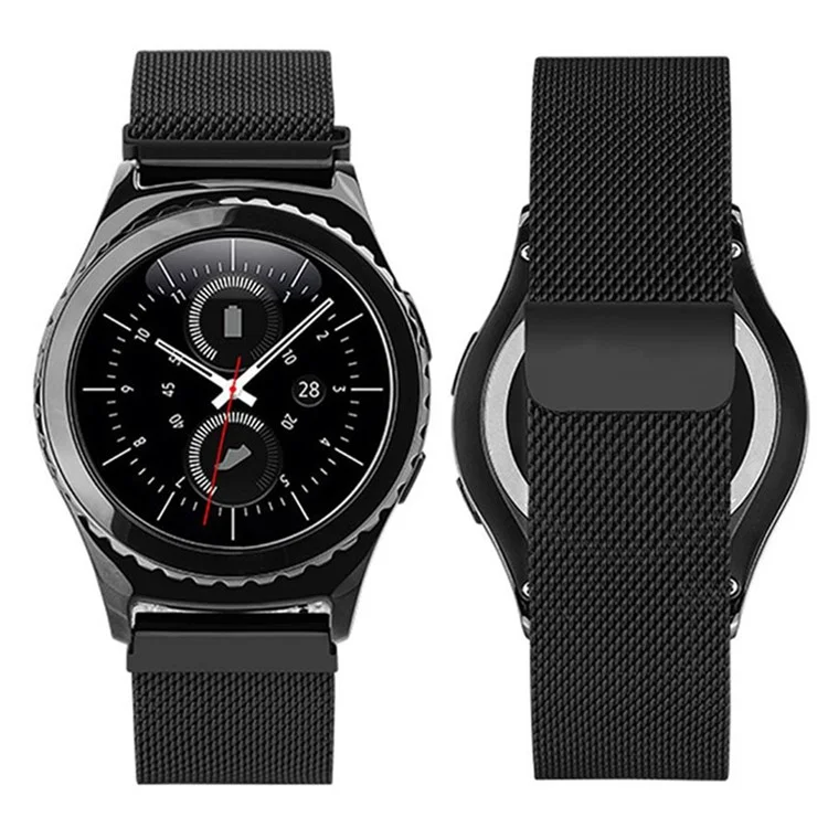 Magnetic Milanese Loop Metal Watch Band for Huawei Watch 2 - Black