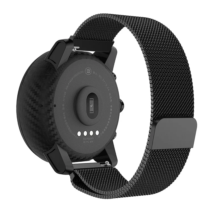 Magnetic Milanese Stainless Steel Woven Watch Wrist Band for Huami Amazfit 2S Watch - Black