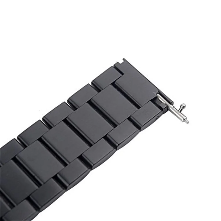 Luxury Three Beads Stainless Steel Strap with Butterfly Buckle for Huawei Watch 2 - Black