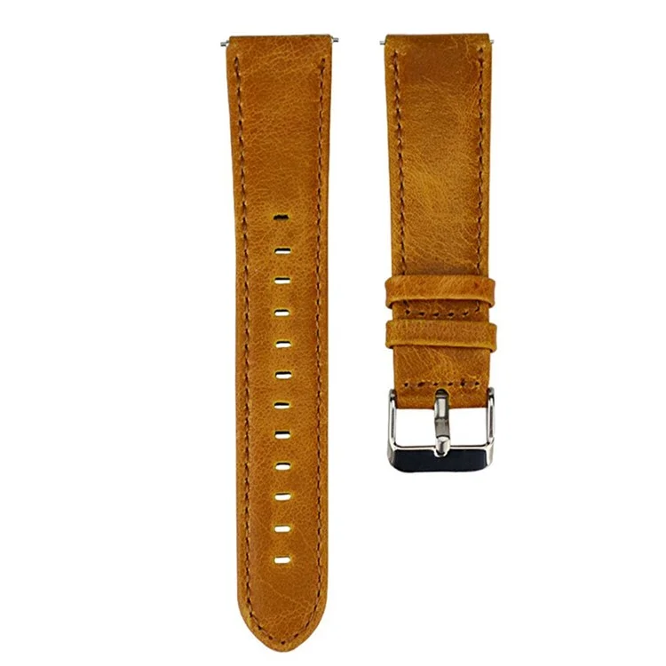 Crazy Horse Genuine Leather Watch Band for Samsung Gear S2 Classic (SM-R732) - Brown