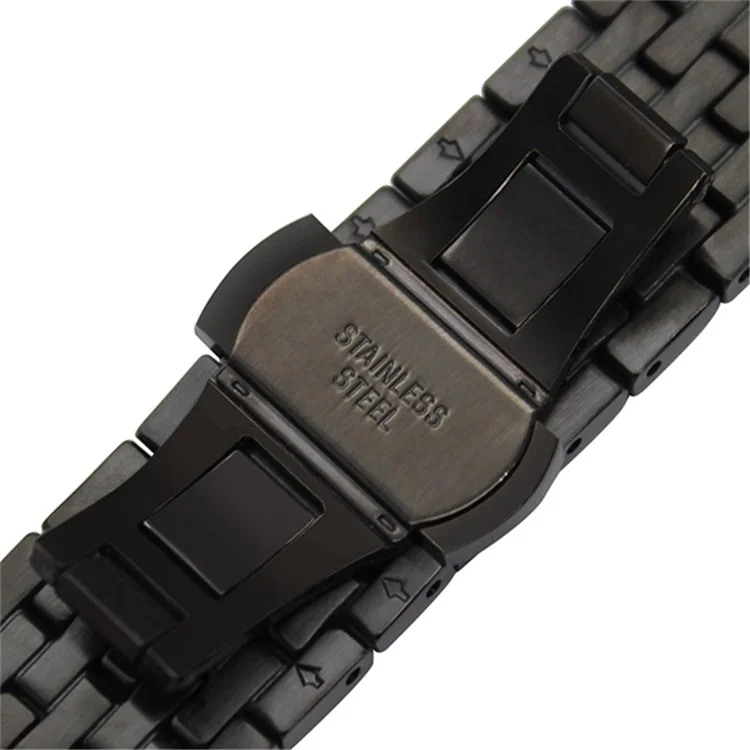 Rhinestone Decor Stainless Steel Watch Band for Huawei Watch 2 - Black